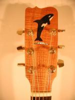 'Dream Big' Koa Travel Guitar - Headstock Detail